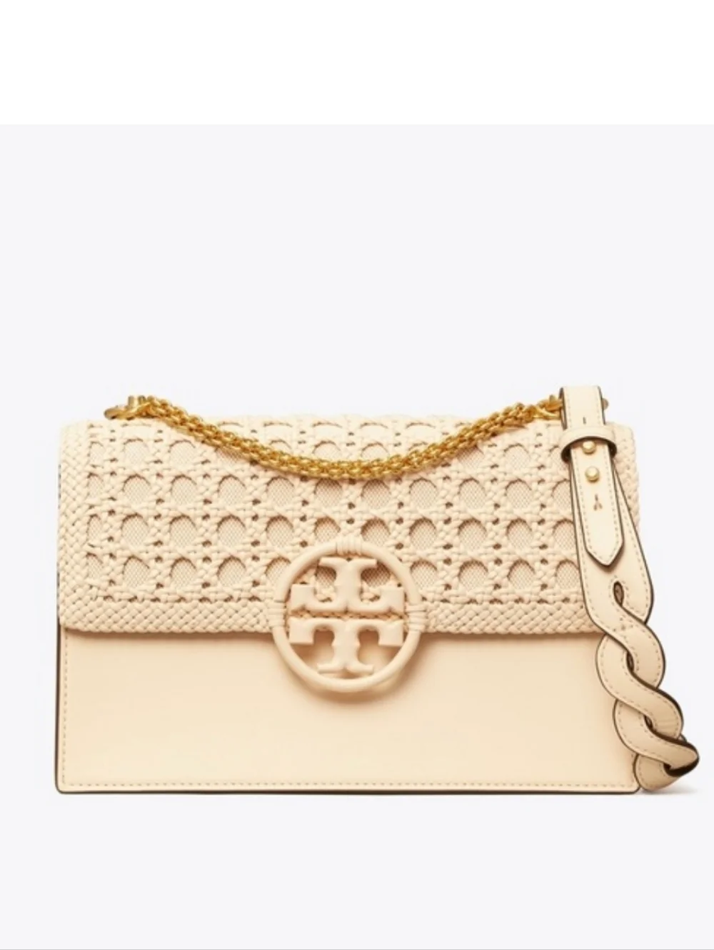 Tory Burch MILLER BASKETWEAVE SHOULDER BAG